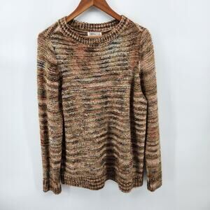 Peyton Primrose Women's 0X Soft Brown Neutrals Multicolor Pullover Sweater